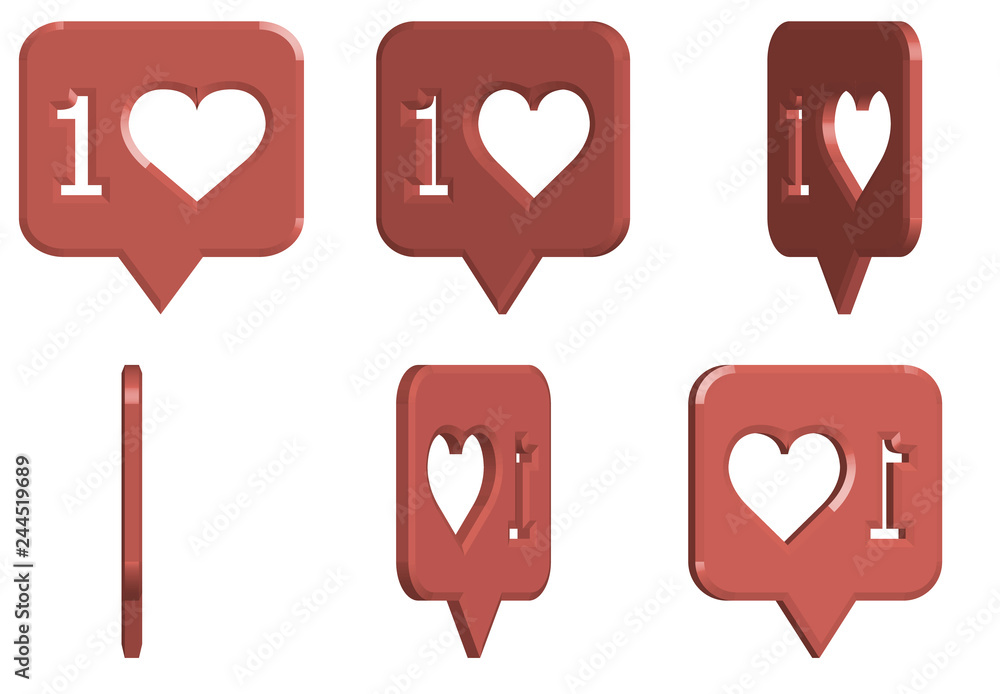 Poster new counter notification icon. follower. new icon like 1 symbol, button. social media like ui, app. 