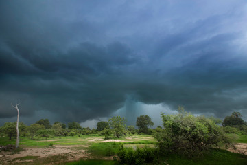 landscape with menacing clouds zambia