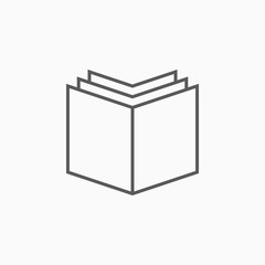 book icon, read vector