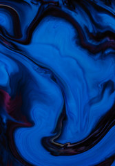 Abstract night deep purple background black light acrylic paint unknown object space underwater...