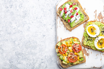 Avocado healthy  toasts