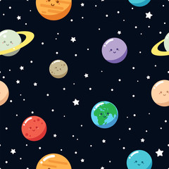 Cute planets pattern