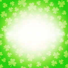 Fototapeta na wymiar Vector illustration of clover leaves on white. St Patrick's Day background