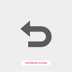 back arrow icon vector