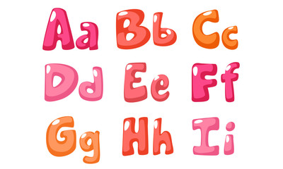 cute bold font in pink color for kids part 1