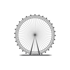 London eye icon. London eye icon vector. Linear style sign for mobile concept and web design. vote symbol illustration. London eye vector graphics - Vector	 - obrazy, fototapety, plakaty