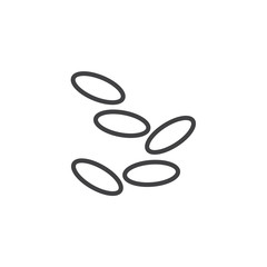 Bacteria microorganism line icon. linear style sign for mobile concept and web design. Cocci bacteria bacilli outline vector icon. Symbol, logo illustration. Pixel perfect vector graphics