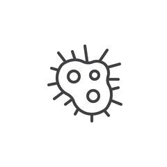 Germ bacteria line icon. linear style sign for mobile concept and web design. Virus microorganism outline vector icon. Symbol, logo illustration. Pixel perfect vector graphics