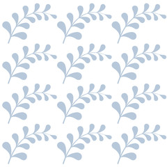 Seamless pattern with light blue branches. Pattern is  saved in swatch panel. Vector EPS10.