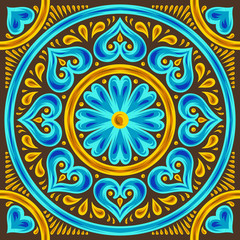 Moroccan ceramic tile pattern.