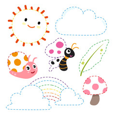 nature worksheet vector design