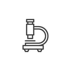 Microscope line icon. linear style sign for mobile concept and web design. Laboratory microscope outline vector icon. Symbol, logo illustration. Pixel perfect vector graphics