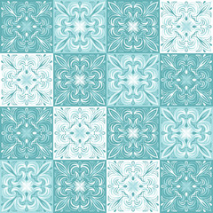 Portuguese azulejo ceramic tile pattern.