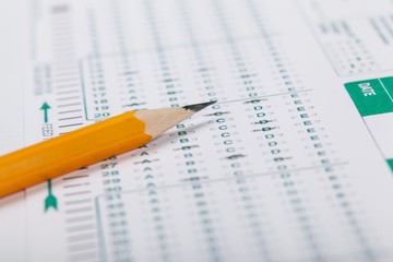 Naklejka na ściany i meble Pencil on a Test Score