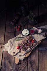 Tasty Lamb chops with mint and rosemary