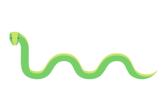 Green snake creature. A dangerous wild serpent.