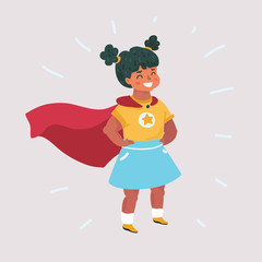 Illustration of Super Hero Girl.