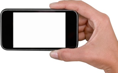 Holding a touchscreen smart phone