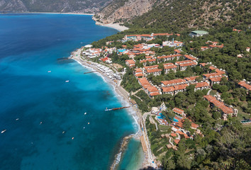 Fototapeta na wymiar Ölüdeniz, Turkey - one of the most wonderful resorts of the Southern Turkey and probably of the Mediterranean Sea, Ölüdeniz is famous for its turquoise water and the breathtaking landscape