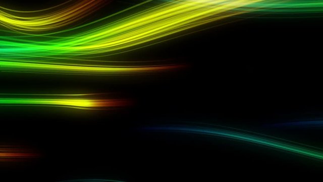Colourful swirly light streaks animated abstract motion background with seamless looping Rainbow color Spectrum Version 2