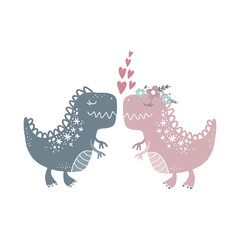 Vector cute baby dinosaur art. Nursery illustration