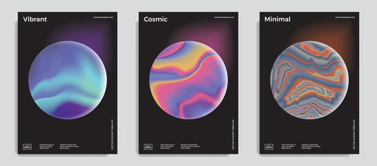 Set of abstract trendy backgrounds