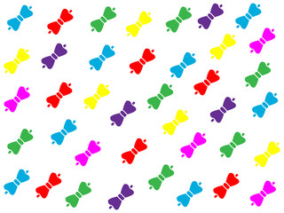 Wonderful white background design with colored men's butterflies