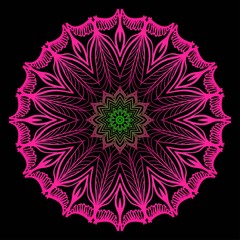 Ethnic ornamental mandala. Decorative design element. Vector illustration.
