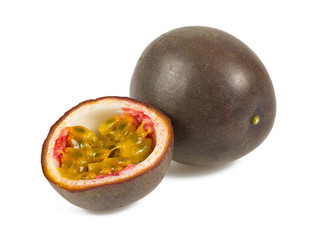 passion fruit isolated on white