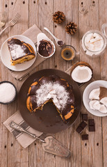 Chocolate coconut cake.