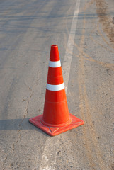 traffic cone, traffic cone on road