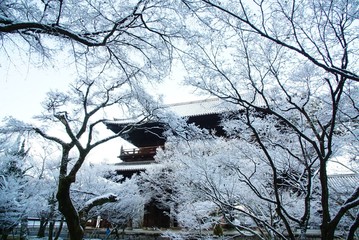 京都南禅寺の雪景色