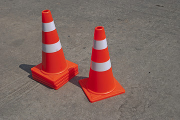 traffic cone, traffic cone on road
