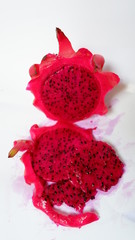 dragon fruit, with white background, for the Chinese new year celebration