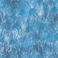 Obraz premium Vintage seamless watercolor pattern of plants, Herbs, flowers,poppy, rose, peony. blue, white flowers watercolor. stylish pattern. Abstract paint splash. Trendy background. Abstract grunge texture.