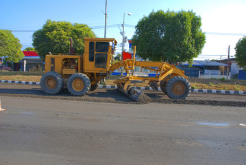 motor grader working, motor grader working from Thailand country