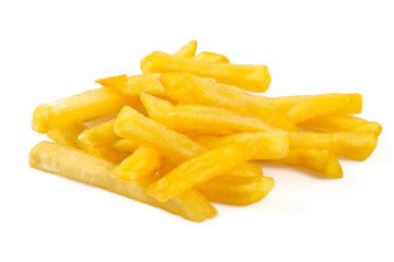 french fries isolated on white