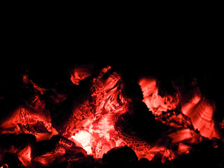Small fire bonfire
