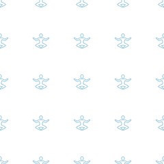 Naklejka na ściany i meble yoga icon pattern seamless white background