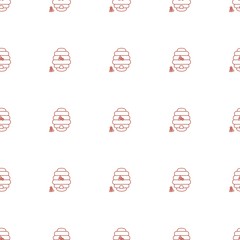 honeycomb icon pattern seamless white background