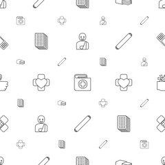 bandage icons pattern seamless white background