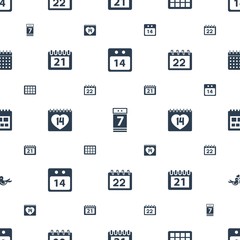 date icons pattern seamless white background