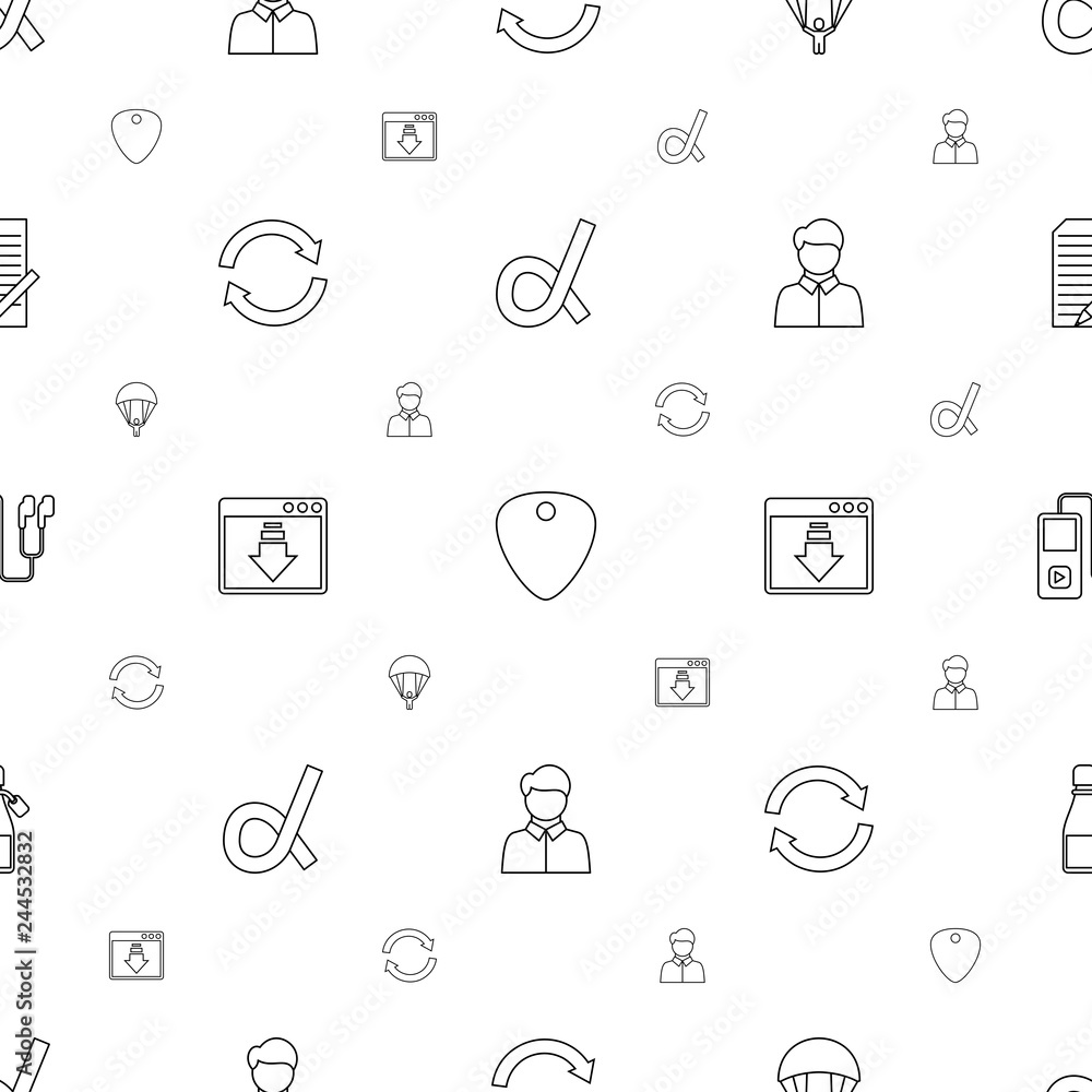 Poster app icons pattern seamless white background