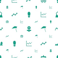 growth icons pattern seamless white background