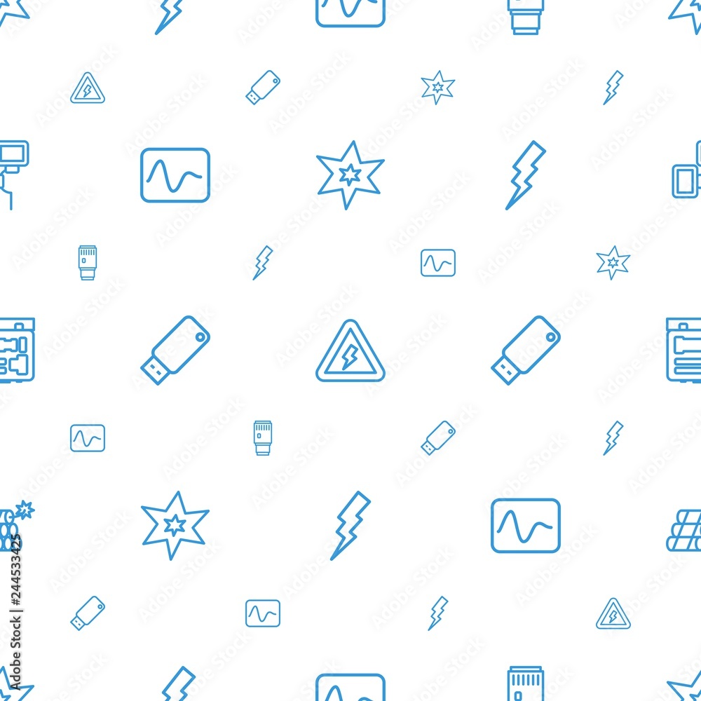 Poster flash icons pattern seamless white background
