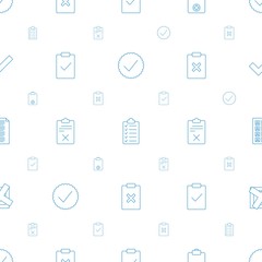 Naklejka premium check icons pattern seamless white background