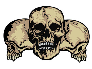  Gothic sign with skull, grunge vintage design t shirts