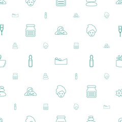 therapy icons pattern seamless white background