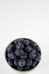 Blueberries in aluminum cup