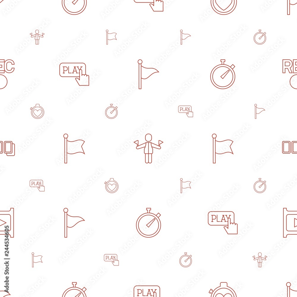 Poster start icons pattern seamless white background